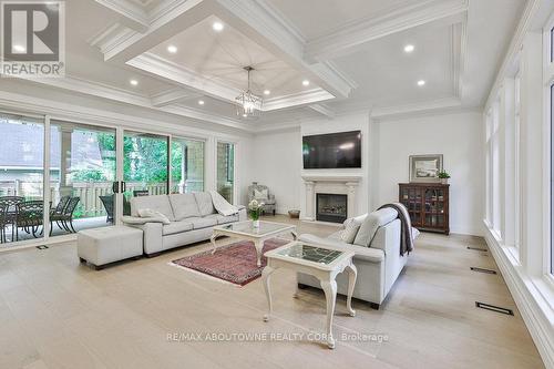 2409 Lakeshore Road, Burlington, ON - Indoor Photo Showing Living Room With Fireplace