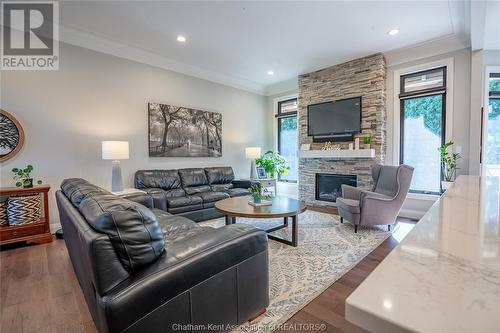 20 Henry O'Way, Chatham, ON - Indoor Photo Showing Living Room With Fireplace