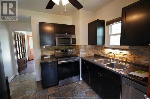 1450 Bruce Avenue, Windsor, ON - Indoor Photo Showing Kitchen With Double Sink