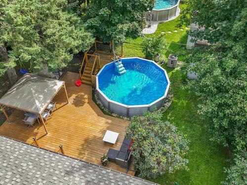 Overall view - 1810 51E Avenue (P.-A.-T.), Montréal (Rivière-Des-Prairies/Pointe-Aux-Trembles), QC - Outdoor With Above Ground Pool With Backyard