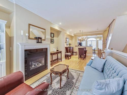 49 San Remo Terr, Toronto, ON - Indoor Photo Showing Living Room With Fireplace