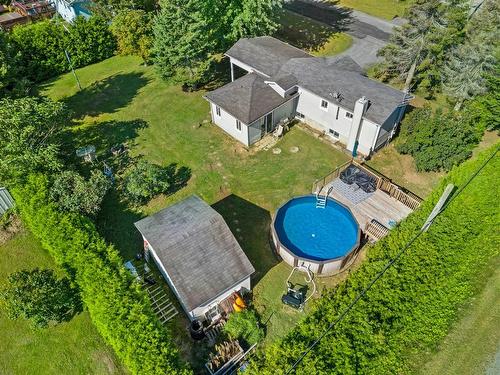 Aerial photo - 90 Rue Jean, Drummondville, QC - Outdoor With Above Ground Pool With View