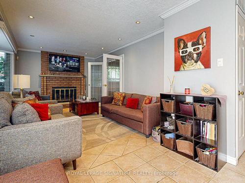 135 William Stephenson Dr, Whitby, ON - Indoor Photo Showing Living Room With Fireplace