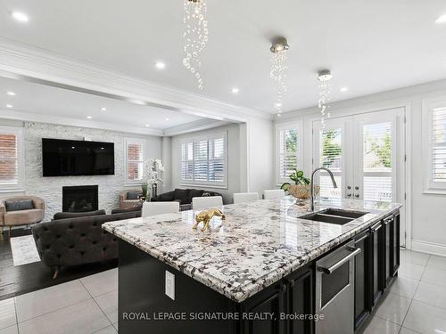 506 Clifford Perry Pl, Newmarket, ON - Indoor Photo Showing Kitchen With Fireplace With Double Sink With Upgraded Kitchen