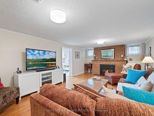 1244 Royal York Rd, Toronto, ON - Indoor Photo Showing Living Room With Fireplace