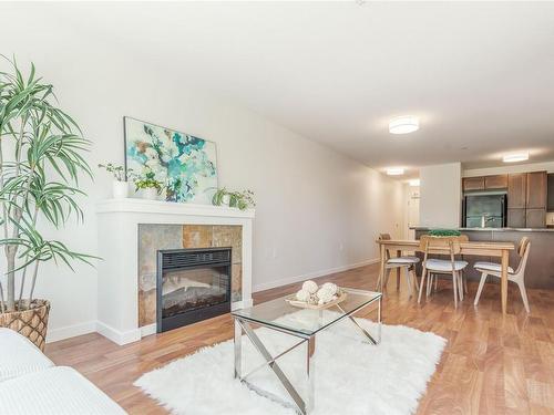 304-297 Hirst Ave, Parksville, BC - Indoor Photo Showing Living Room With Fireplace