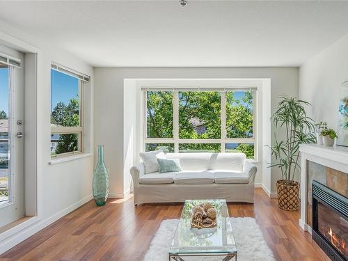 304-297 Hirst Ave, Parksville, BC - Indoor Photo Showing Living Room With Fireplace