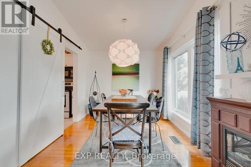 112 Buckingham Drive, Hamilton (Westcliffe), ON - Indoor Photo Showing Dining Room With Fireplace