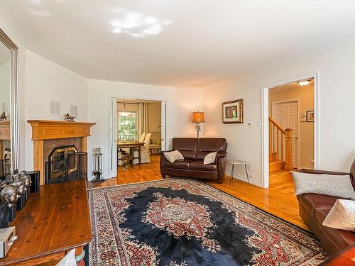 Salon - 354 Ch. Jolley, Shefford, QC - Indoor Photo Showing Living Room With Fireplace