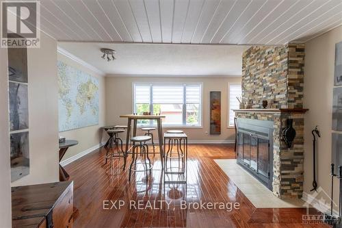 3065 Uplands Drive, Ottawa, ON - Indoor Photo Showing Dining Room With Fireplace