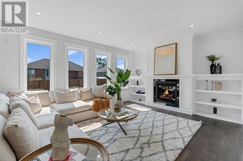 3085 Betts Avenue, Windsor, ON - Indoor Photo Showing Living Room With Fireplace