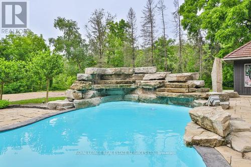 398 Winston Churchill Boulevard, Oakville, ON - Outdoor With In Ground Pool With Backyard