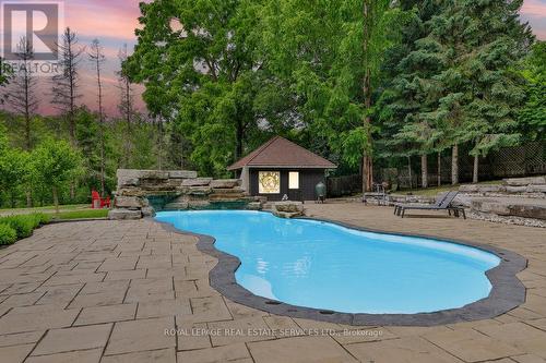 398 Winston Churchill Boulevard, Oakville, ON - Outdoor With In Ground Pool With Backyard