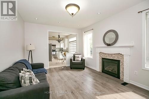 482 Van Kirk Drive, Brampton, ON - Indoor Photo Showing Living Room With Fireplace