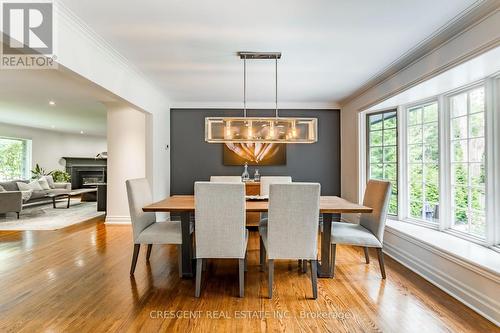 1345 Glenburnie Road, Mississauga (Mineola), ON - Indoor Photo Showing Dining Room With Fireplace