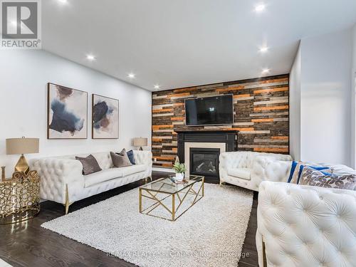 14 Canary Close, Brampton, ON - Indoor Photo Showing Living Room With Fireplace