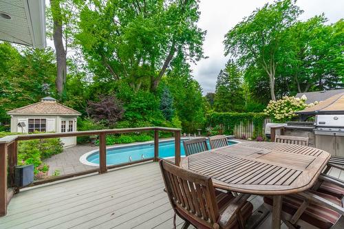 676 King Road, Burlington, ON - Outdoor With In Ground Pool With Deck Patio Veranda With Exterior