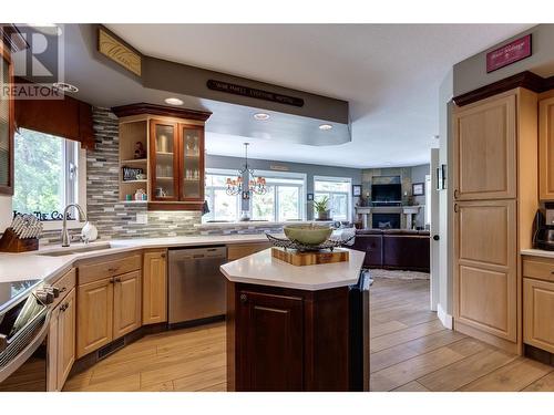 Beautiful kitchen with eat-at island - 1831 Horizon Drive, West Kelowna, BC - Indoor Photo Showing Kitchen