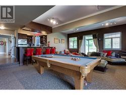 Games room area with a gas fire place - 