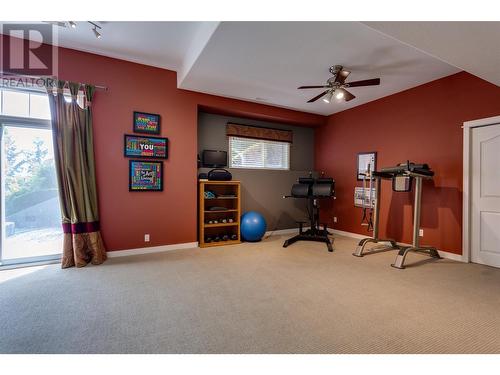 Family room/gym on lower floor that could easily be a suite living/kitchen area - 1831 Horizon Drive, West Kelowna, BC - Indoor