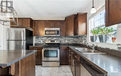 77 Des Frenes Court, Dieppe, NB - Indoor Photo Showing Kitchen With Double Sink