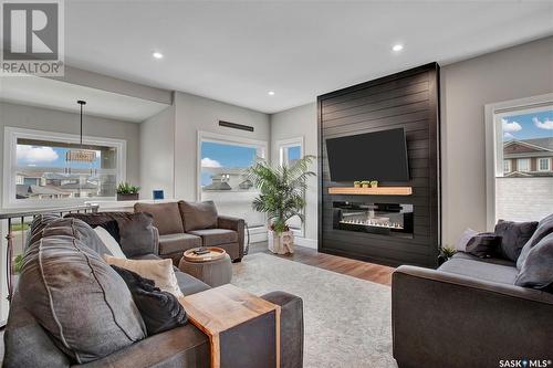 503 Pichler Way, Saskatoon, SK - Indoor Photo Showing Living Room With Fireplace