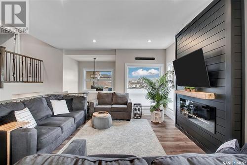 503 Pichler Way, Saskatoon, SK - Indoor Photo Showing Living Room With Fireplace