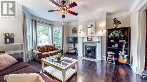 100 Hamilton Avenue, St.John’S, NL - Indoor Photo Showing Living Room With Fireplace