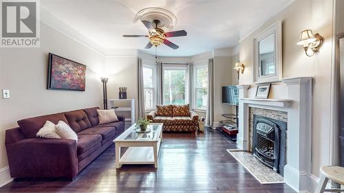 100 Hamilton Avenue, St.John’S, NL - Indoor Photo Showing Living Room With Fireplace