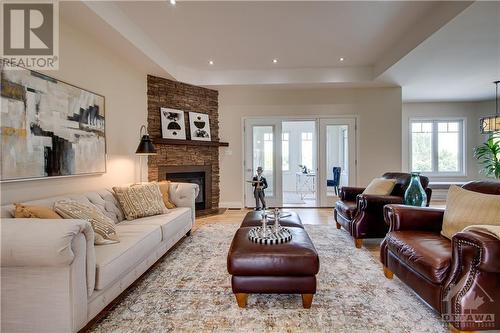 99 Muirfield Court, Ottawa, ON - Indoor Photo Showing Living Room With Fireplace