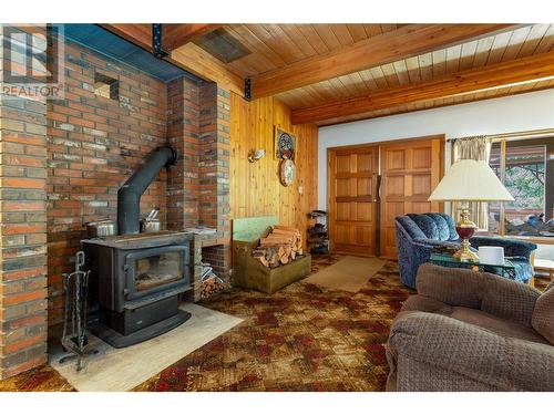 1195 Kirkpatrick Road, Tappen, BC - Indoor With Fireplace