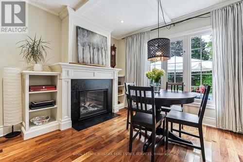 607 Locust Street, Burlington (Brant), ON - Indoor Photo Showing Dining Room With Fireplace