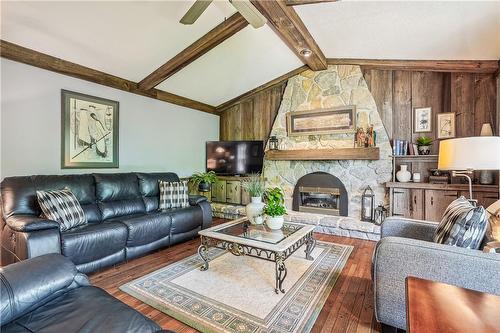 1650 Kerns Road, Burlington, ON - Indoor Photo Showing Living Room With Fireplace