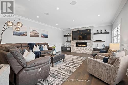 51 Fall Harvest Drive, Kitchener, ON - Indoor Photo Showing Living Room With Fireplace