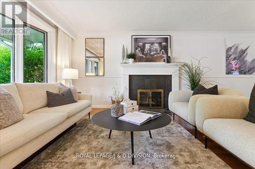 43 Clearside Place, Toronto, ON - Indoor Photo Showing Living Room With Fireplace