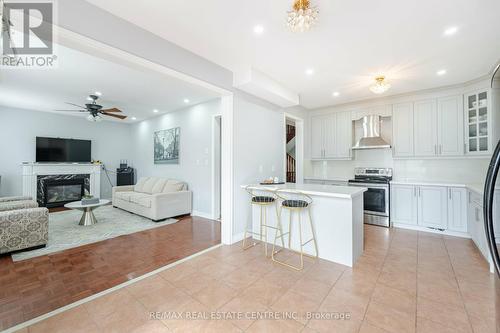 8 Goreridge Crescent, Brampton (Bram East), ON - Indoor Photo Showing Kitchen With Fireplace