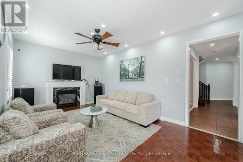 8 Goreridge Crescent, Brampton (Bram East), ON - Indoor Photo Showing Living Room With Fireplace