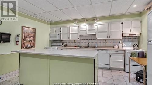 3936 Wyandotte Street Unit# 912, Windsor, ON - Indoor Photo Showing Kitchen With Double Sink