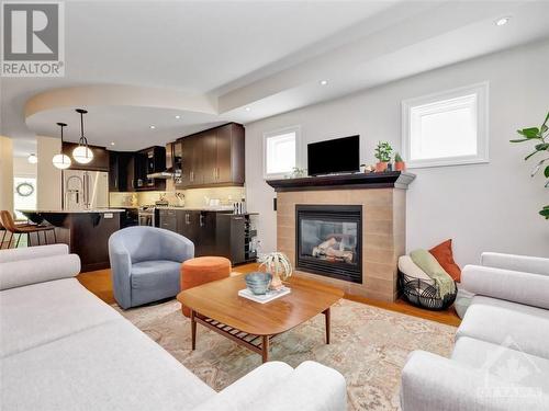 468 Evered Avenue, Ottawa, ON - Indoor Photo Showing Living Room With Fireplace