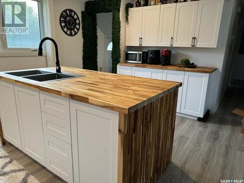 213 Granatier Avenue, Lestock, SK - Indoor Photo Showing Kitchen With Double Sink