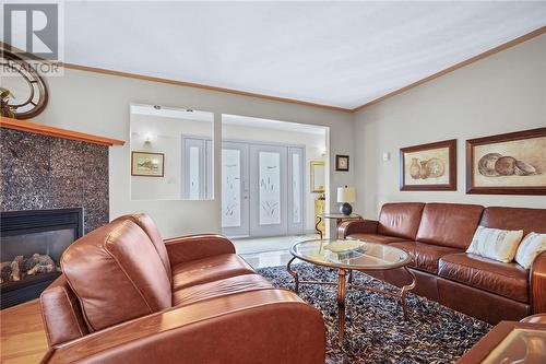 740 Dew Drop Road, Sudbury, ON - Indoor Photo Showing Living Room With Fireplace