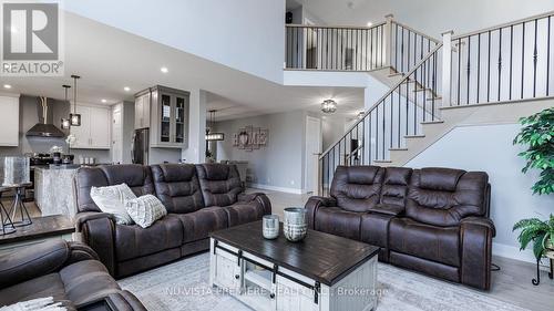 Open Stairs - 4079 Sugarmaple Crossing, London, ON - Indoor Photo Showing Living Room