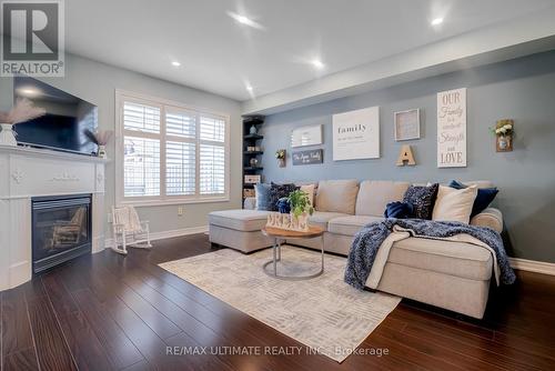 14 Telstar Way, Whitby (Brooklin), ON - Indoor Photo Showing Living Room With Fireplace