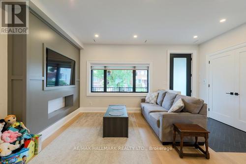 125 Leyton Avenue, Toronto (Oakridge), ON - Indoor Photo Showing Living Room With Fireplace