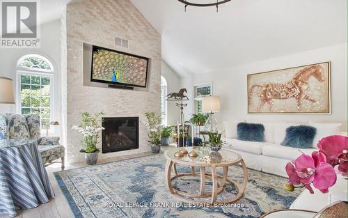 8298 Grasshopper Park Road, Clarington, ON - Indoor Photo Showing Living Room With Fireplace