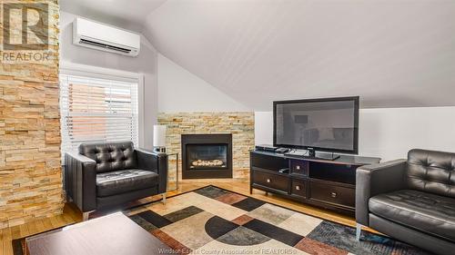 1165 Ouellette Avenue, Windsor, ON - Indoor Photo Showing Living Room With Fireplace