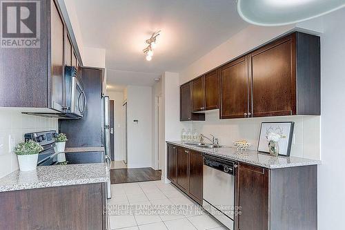 2907 - 208 Enfield Place, Mississauga (City Centre), ON - Indoor Photo Showing Kitchen With Double Sink