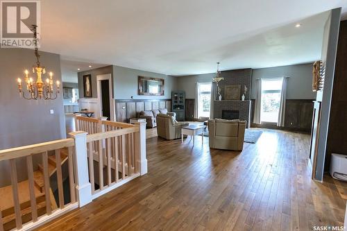 Hagel Acreage, Weyburn Rm No. 67, SK - Indoor Photo Showing Living Room With Fireplace