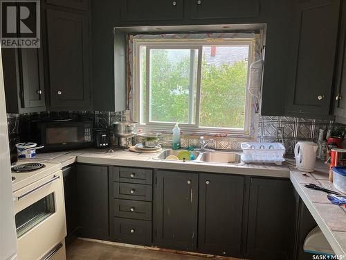 109 Seymour Street, Nipawin, SK - Indoor Photo Showing Kitchen With Double Sink