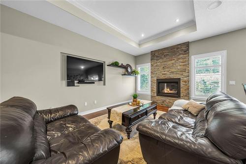 165 Woodway Trail, Simcoe, ON - Indoor Photo Showing Living Room With Fireplace